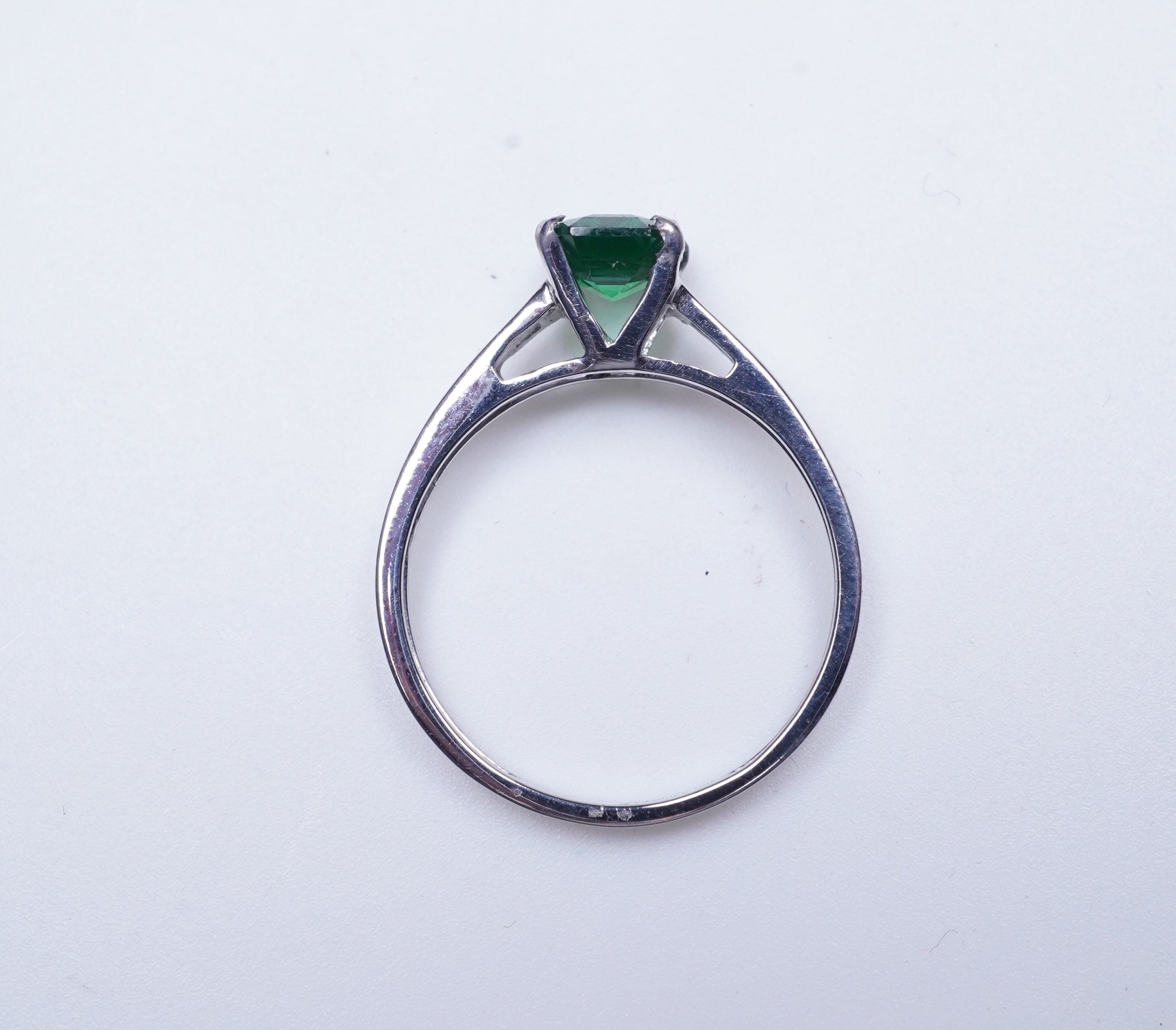 A tsavorite garnet ring